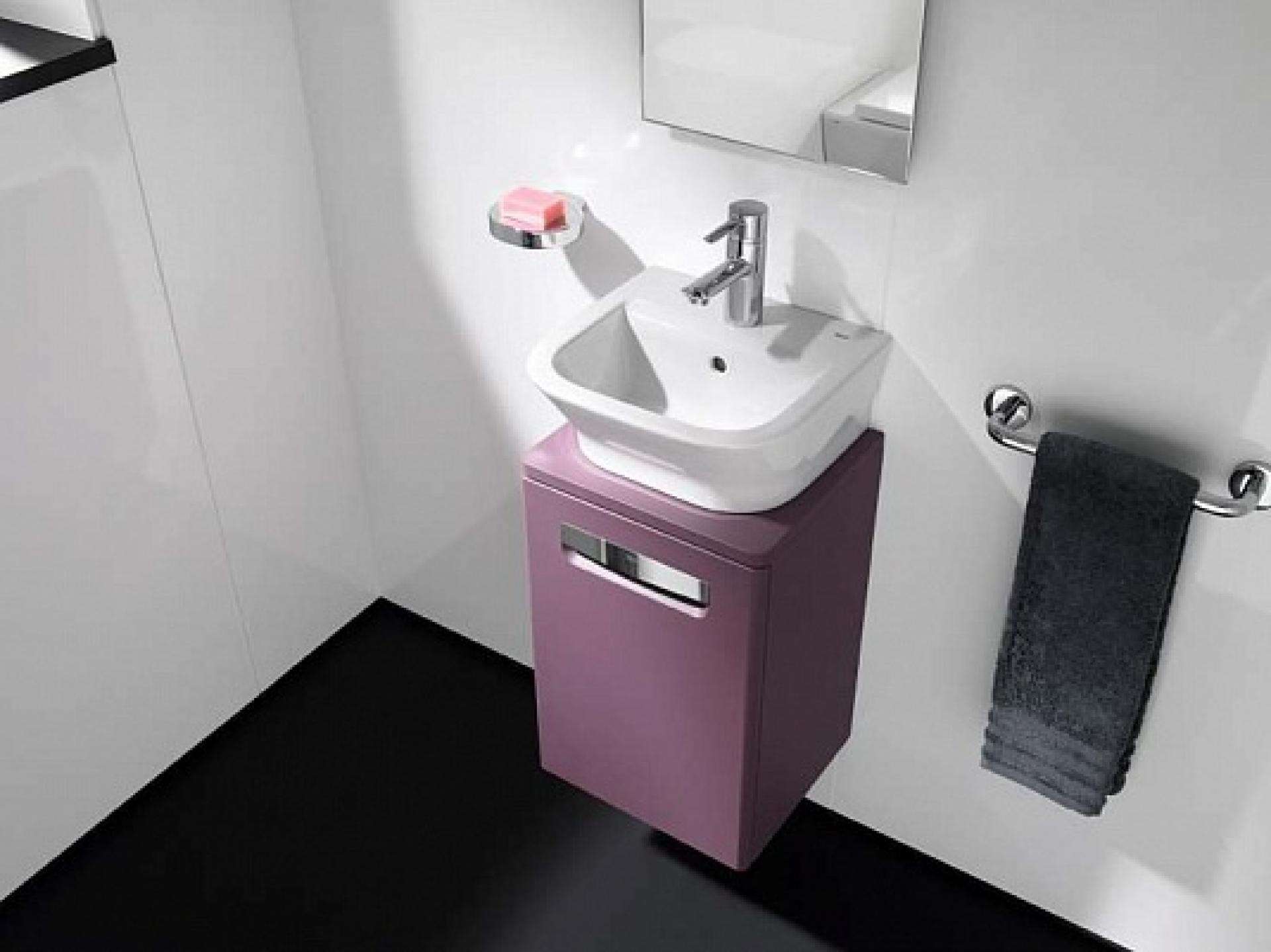 Фото: Комплект мебели 45 смRoca Gap фиолетовая, со светильником Roca в каталоге
