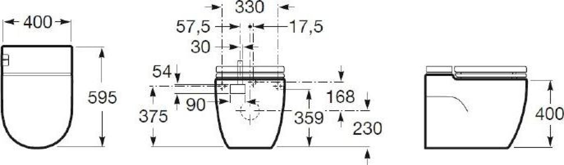 Фото: Унитаз напольный Roca Meridian In-Tank 893303000 с крышкой-сиденьем микролифт Roca в каталоге