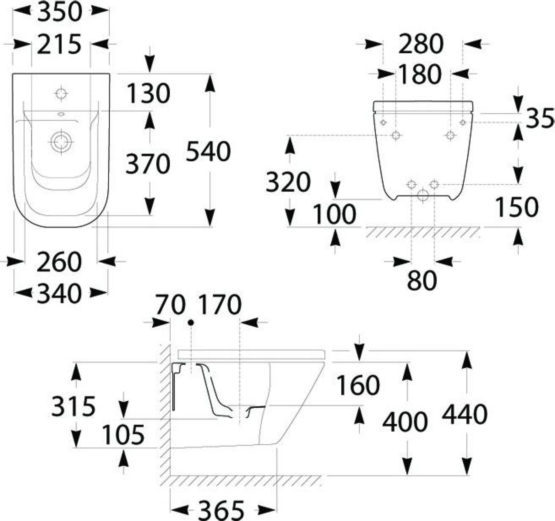 Фото: Комплект Подвесное биде Roca Gap 357475000 + Система инсталляции для биде Grohe Rapid SL 38553001 + Крышка для биде Roca Gap 806472004 с микролифтом Roca в каталоге