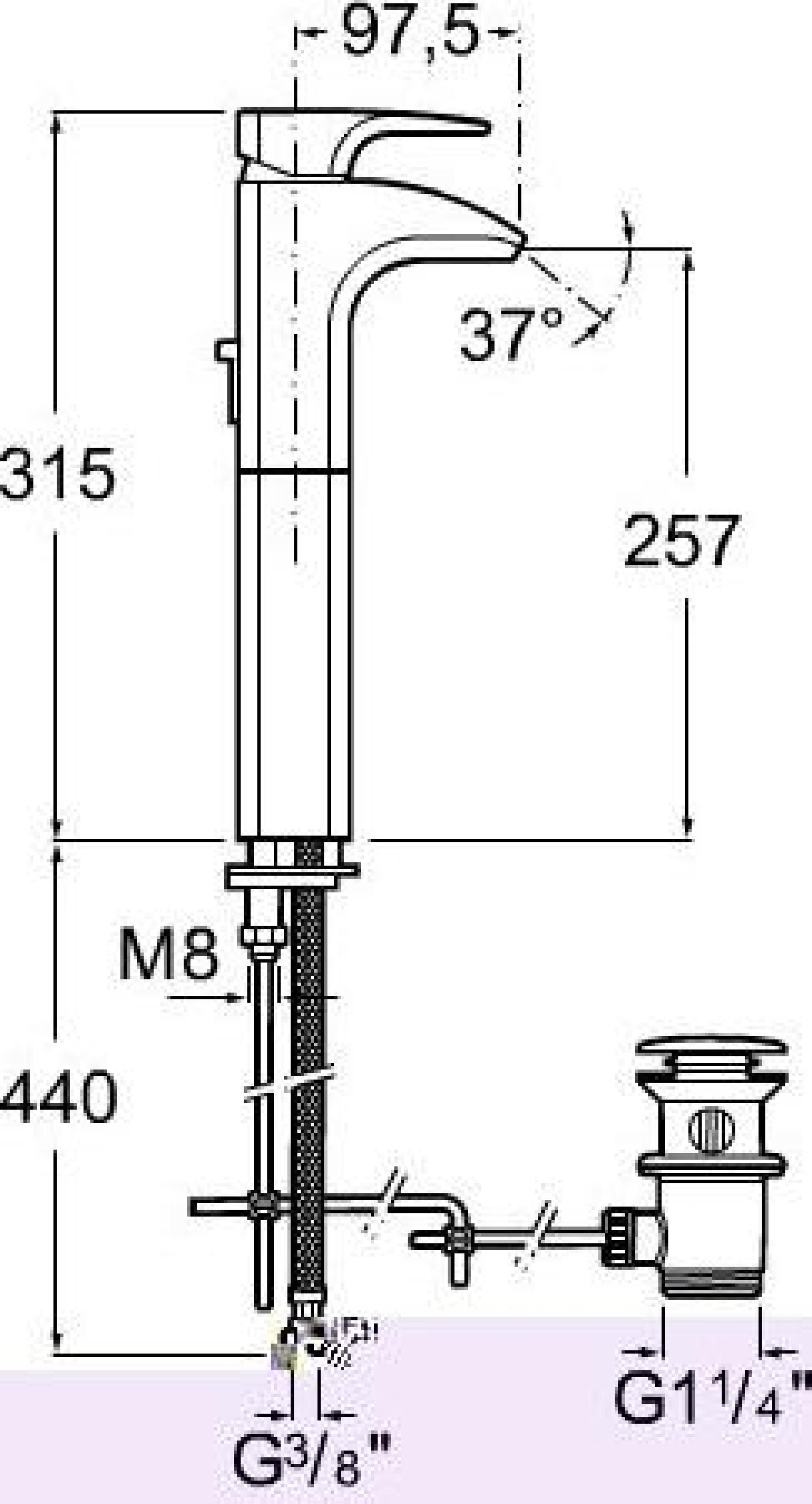 Фото: Смеситель для раковины Roca Thesis 5A3450C00 Roca в каталоге