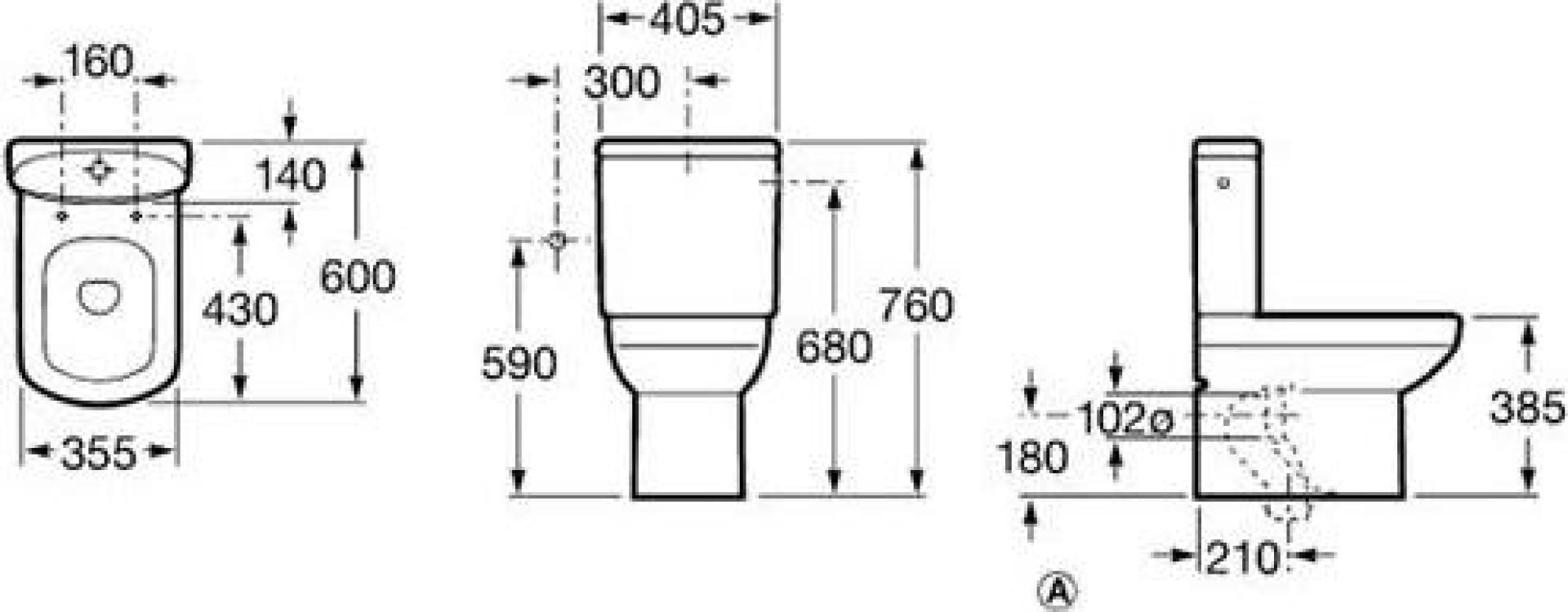 Фото: Чаша для унитаза-компакта Roca Dama Senso Compacto 342518000 Roca в каталоге