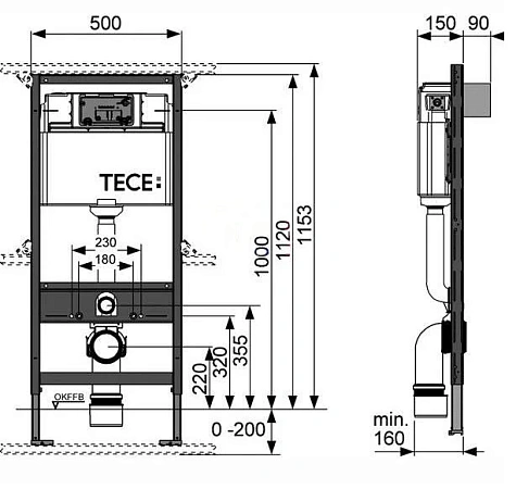 Фото: Инсталляция Tece с унитазом Roca Meridian-N Compact 346248000, сиденье микролифт, комплект  295731 Roca в каталоге